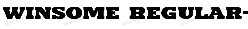 Winsome Regular字体转换